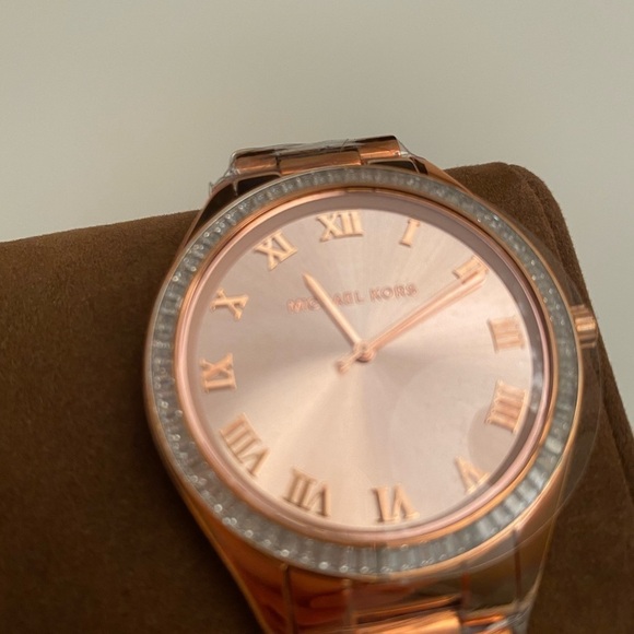Michael Kors Blake Rose Gold Crystal Watch New Glam Designer MK3245 - Picture 5 of 13